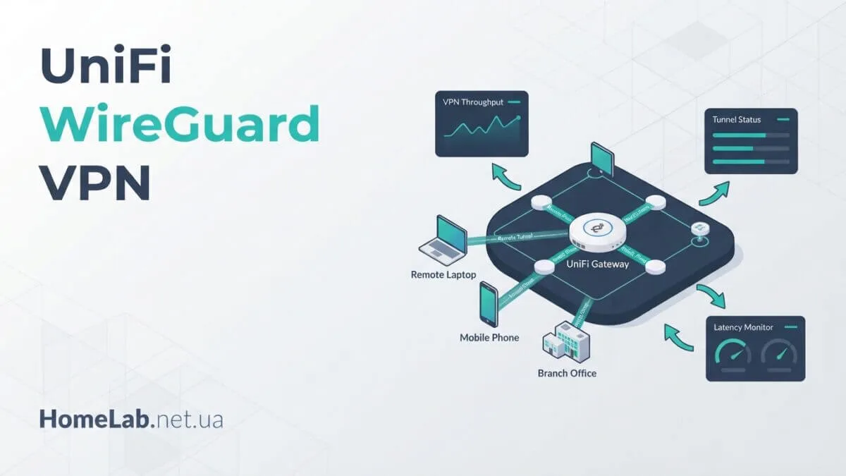 UniFi Site-to-Site VPN через WireGuard між двома локаціями